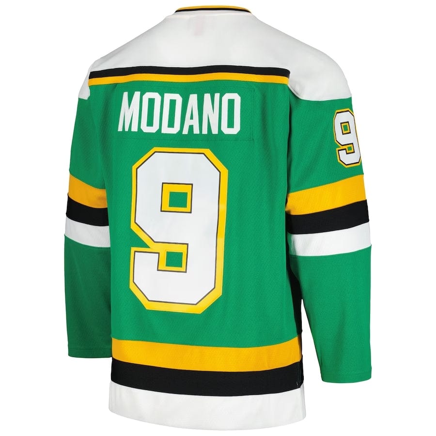 Minnesota North Stars Mike Modano Mitchell & Ness 1989 NHL Trikot Grün - STADIUMDREAMS