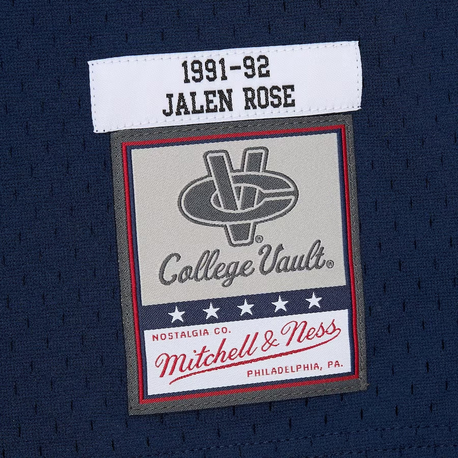 Jalen Rose #5 Michigan Wolverines Mitchell & Ness NCAA Swingman Trikot 1991 Navy