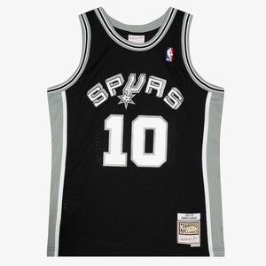 Dennis Rodman #10 San Antonio Spurs Mitchell & Ness NBA Swingman Trikot 1993 Schwarz - STADIUMDREAMS