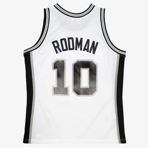 Dennis Rodman #10 San Antonio Spurs Mitchell & Ness NBA Swingman Trikot 1993 Weiß - STADIUMDREAMS