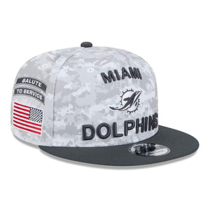 Miami Dolphins 2024 NFL Salute to Service New Era 9FIFTY Snapback Cap Weiß - STADIUMDREAMS