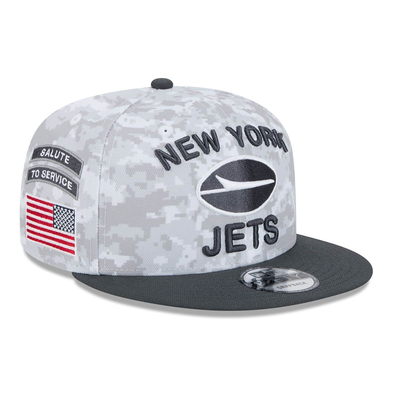 New York Jets 2024 NFL Salute to Service New Era 9FIFTY Snapback Cap Weiß - STADIUMDREAMS