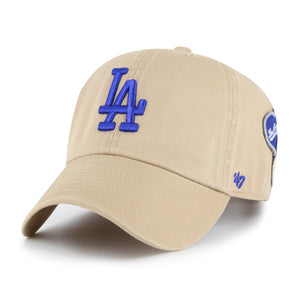 Los Angeles Dodgers '47 Clean Up Premium Badges MLB Cap Beige - STADIUMDREAMS