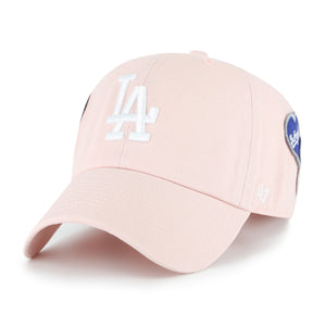 Los Angeles Dodgers '47 Clean Up Premium Badges MLB Cap Pink - STADIUMDREAMS