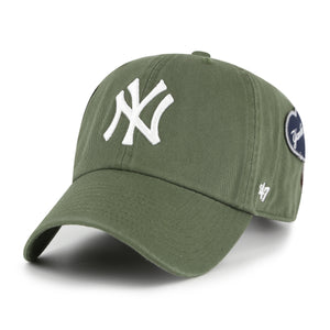 New York Yankees '47 Clean Up Premium Badges MLB Cap Olive Grün - STADIUMDREAMS