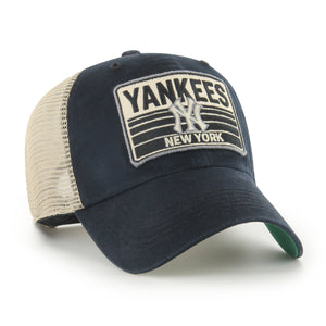 Schwarze New York Yankees '47 Cap mit Trucker-Design, MLB-Logo und verstellbarem Schirm, 47 BRAND, sportlicher Baseball-Cap