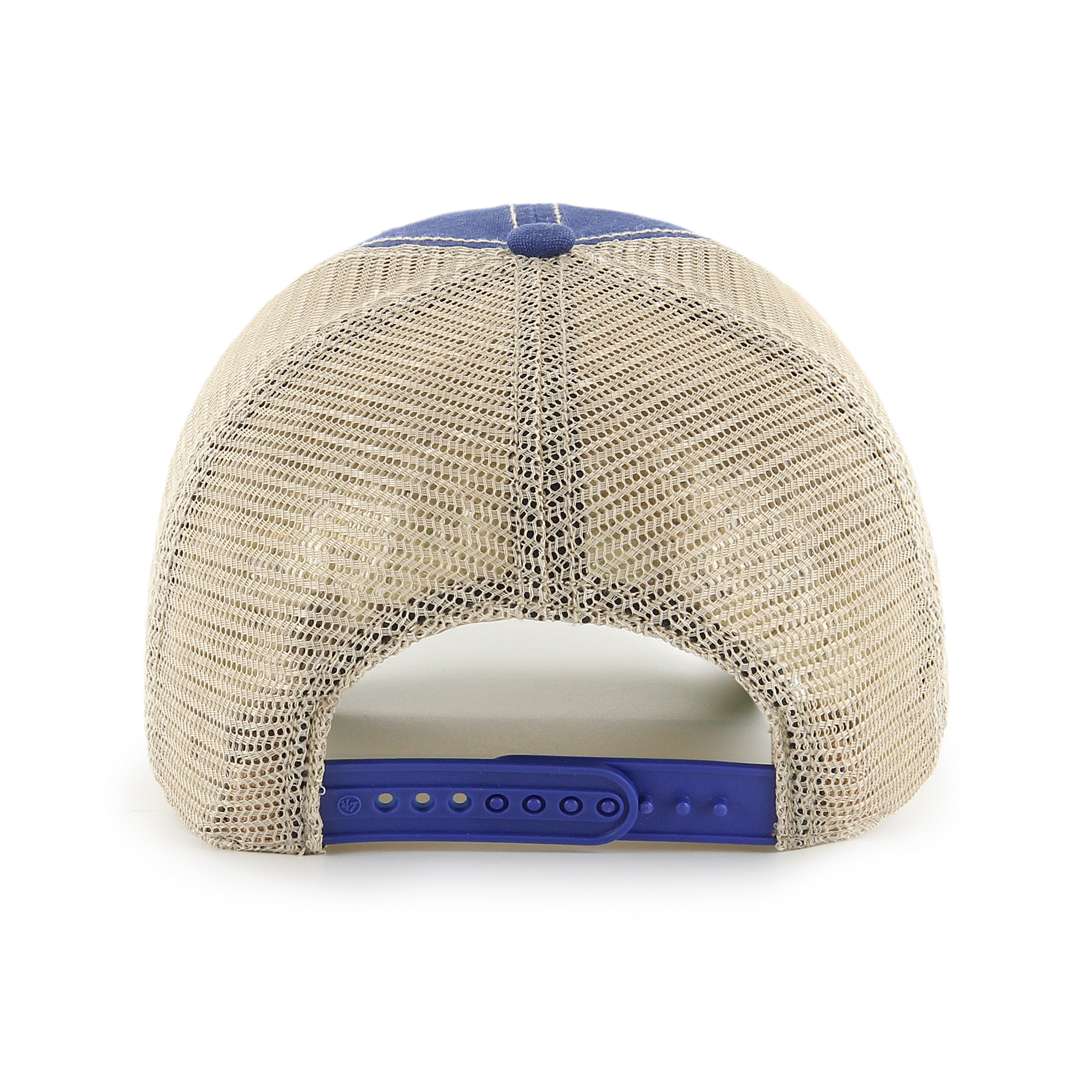 Blaue MLB Cap von 47 BRAND, Los Angeles Dodgers '47 Clean Up Tuscaloosa Trucker Cap, mit Stickerei und Mesh-Details