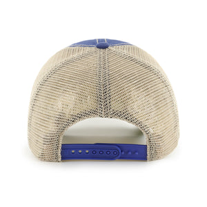 Blaue MLB Cap von 47 BRAND, Los Angeles Dodgers '47 Clean Up Tuscaloosa Trucker Cap, mit Stickerei und Mesh-Details