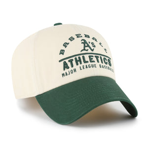 Beige 47 BRAND Oakland Athletics '47 Windham Clean Up MLB Cap mit aufgesticktem Teamlogo, weiche Baumwollqualität