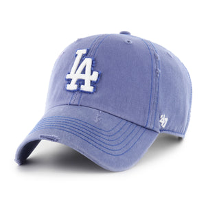 Vintage blaue 47 BRAND Los Angeles Dodgers '47 Weathered Clean Up MLB Cap, gebrauchter Look und klassische Passform.