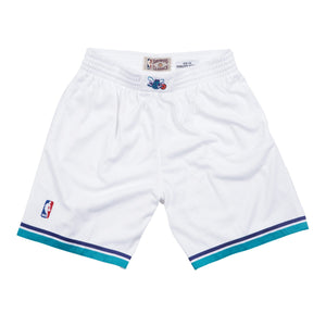 Charlotte Hornets Mitchell & Ness NBA Swingman Shorts 1992 Weiss - STADIUMDREAMS