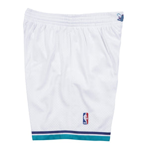 Charlotte Hornets Mitchell & Ness NBA Swingman Shorts 1992 Weiss - STADIUMDREAMS