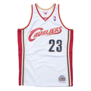 Cleveland Cavaliers Lebron James Mitchell & Ness NBA Swingman Trikot 2003-2004 Weiss - STADIUMDREAMS