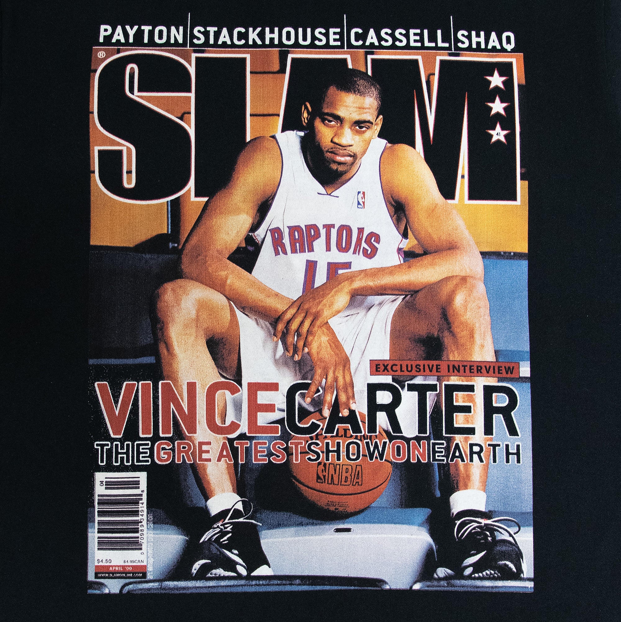 Vince Carter Toronto Raptors Mitchell & Ness NBA Slam Cover T-Shirt Schwarz