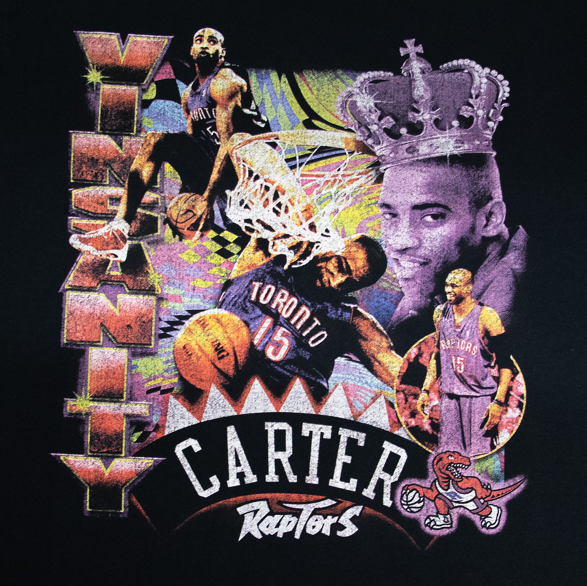 Vince Carter Toronto Raptors Mitchell & Ness Vintage 80's Hype NBA T-Shirt Black
