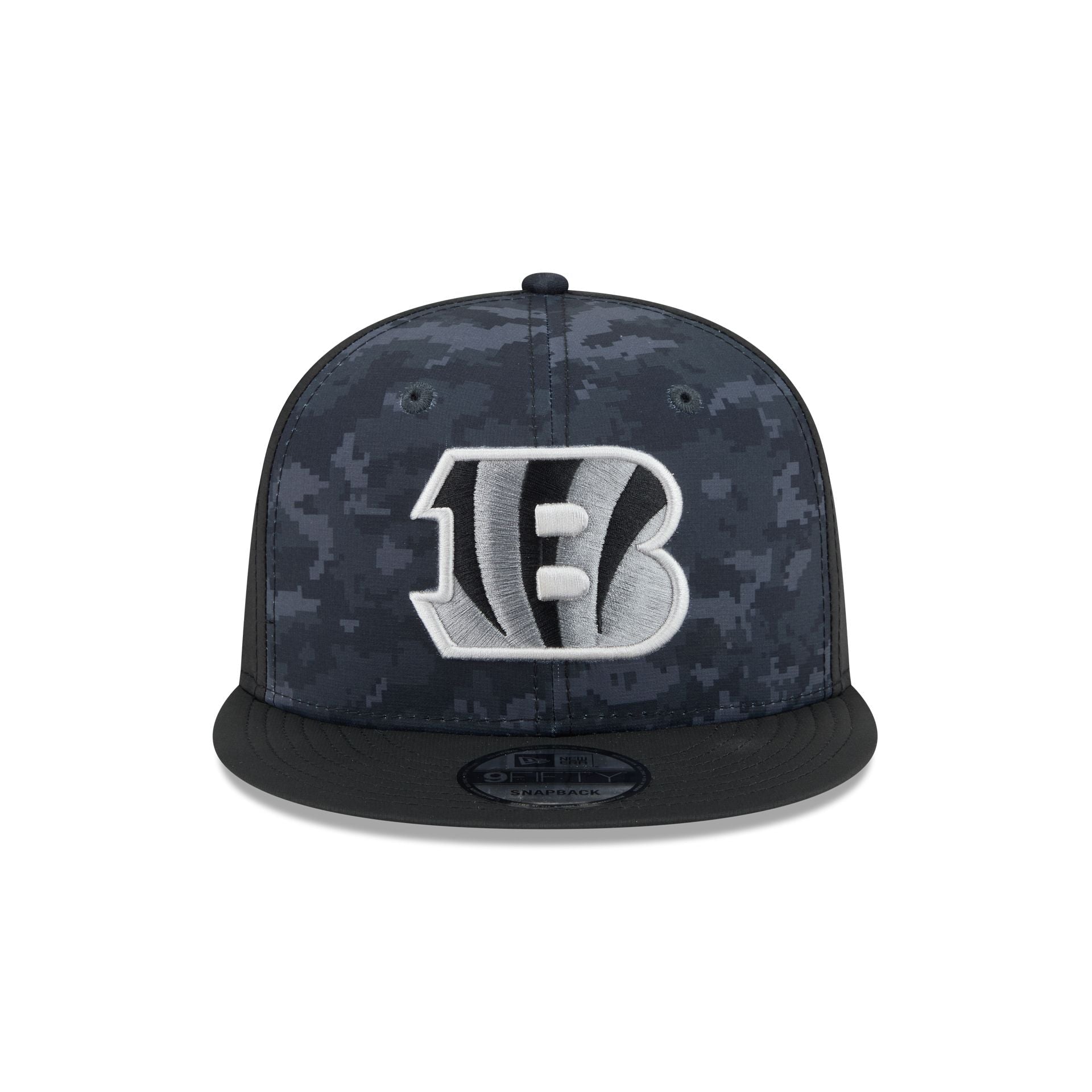 Cincinnati Bengals New Era 2026 NFL Salute to Service 9FIFTY Snapback Cap Camouflage Schwarz