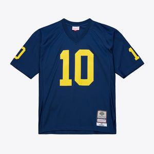 Tom Brady #10 Michigan Wolverines Mitchell & Ness Legacy NCAA College Trikot 1999 Blau - STADIUMDREAMS