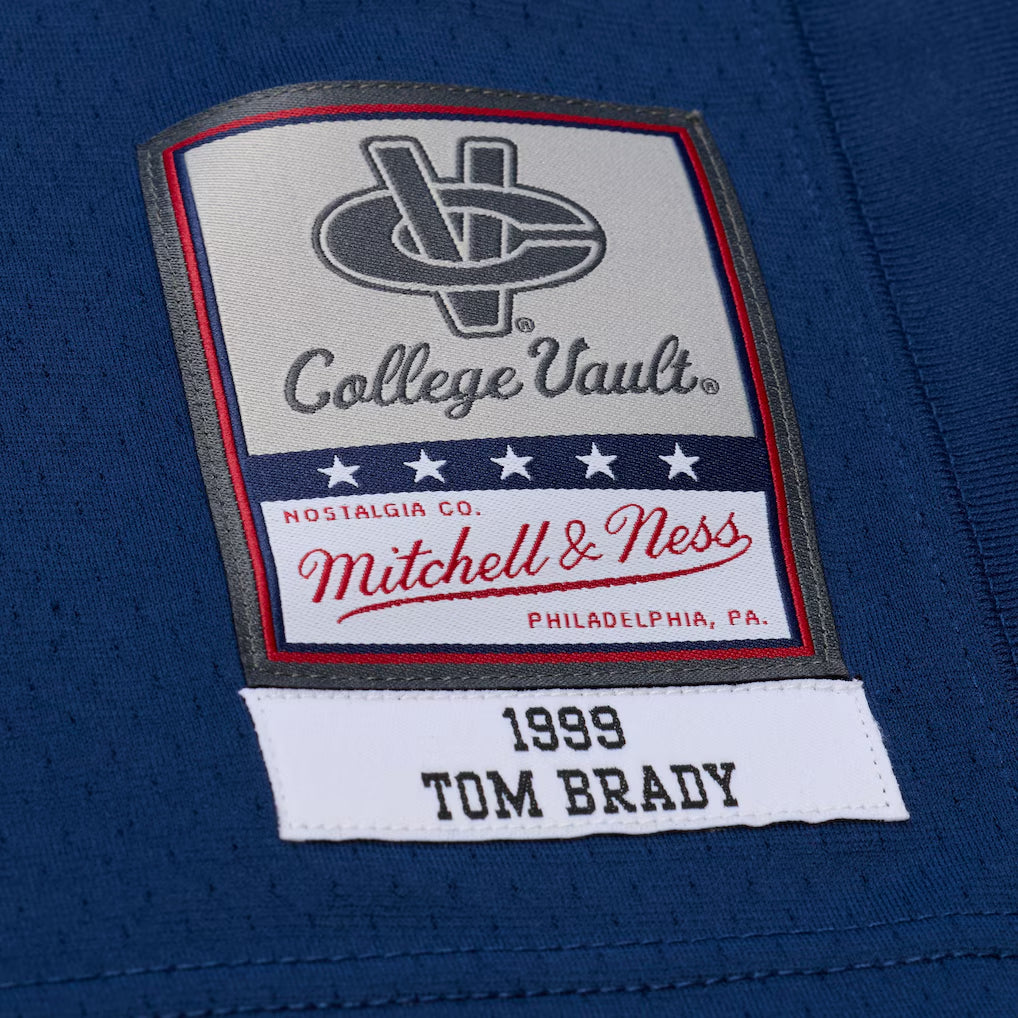 Tom Brady #10 Michigan Wolverines Mitchell & Ness Legacy NCAA College Trikot 1999 Blau - STADIUMDREAMS