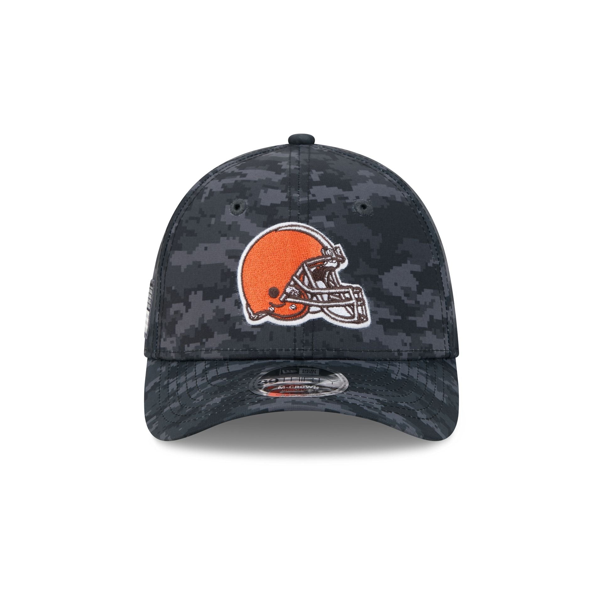 Cleveland Browns New Era 2026 NFL Salute to Service 39THIRTY Flex Fit Cap Camouflage Schwarz