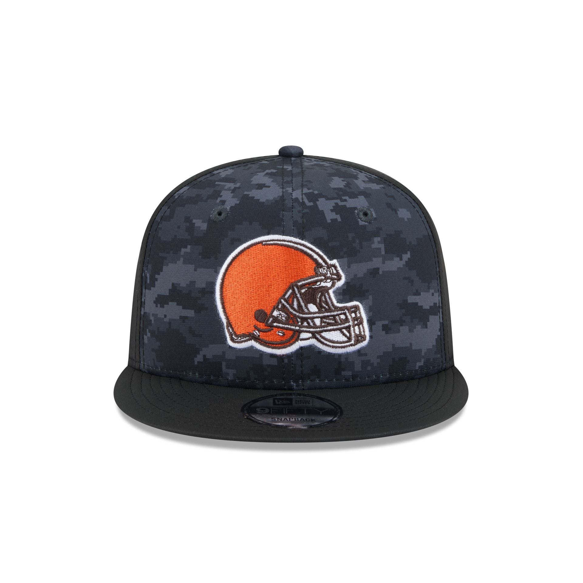 Cleveland Browns New Era 2026 NFL Salute to Service 9FIFTY Snapback Cap Camouflage Schwarz