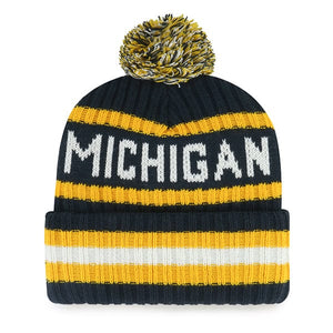 Michigan Wolverines NCAA Bering ’47 CUFF KNIT College Beanie Navy - STADIUMDREAMS