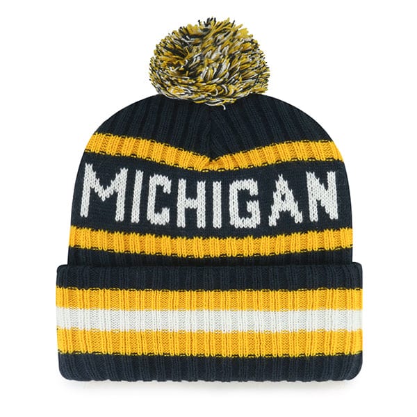 Michigan Wolverines NCAA Bering ’47 CUFF KNIT College Beanie Navy - STADIUMDREAMS