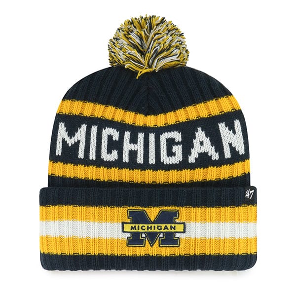 Michigan Wolverines NCAA Bering ’47 CUFF KNIT College Beanie Navy - STADIUMDREAMS