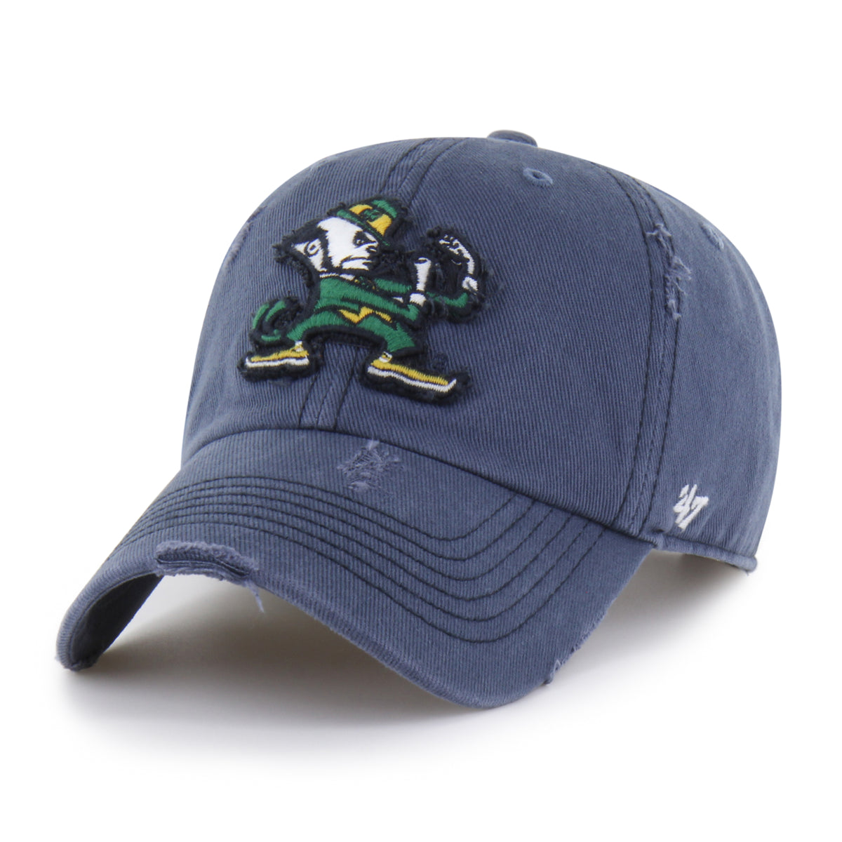 Notre Dame Fighting Irish '47 Weathered Clean Up NCAA Cap Navy Blau - STADIUMDREAMS