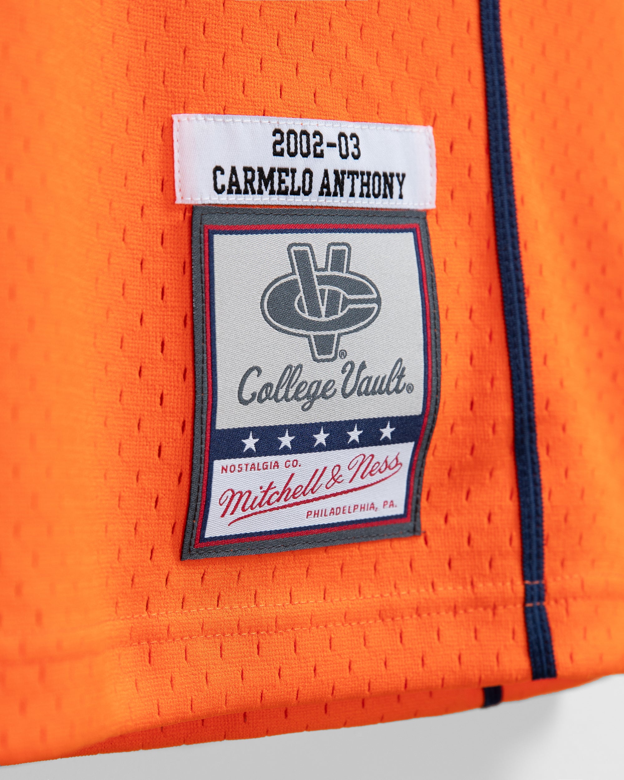 Carmelo Anthony #15 Syracuse Mitchell & Ness NCAA Swingman Trikot 2002 Orange