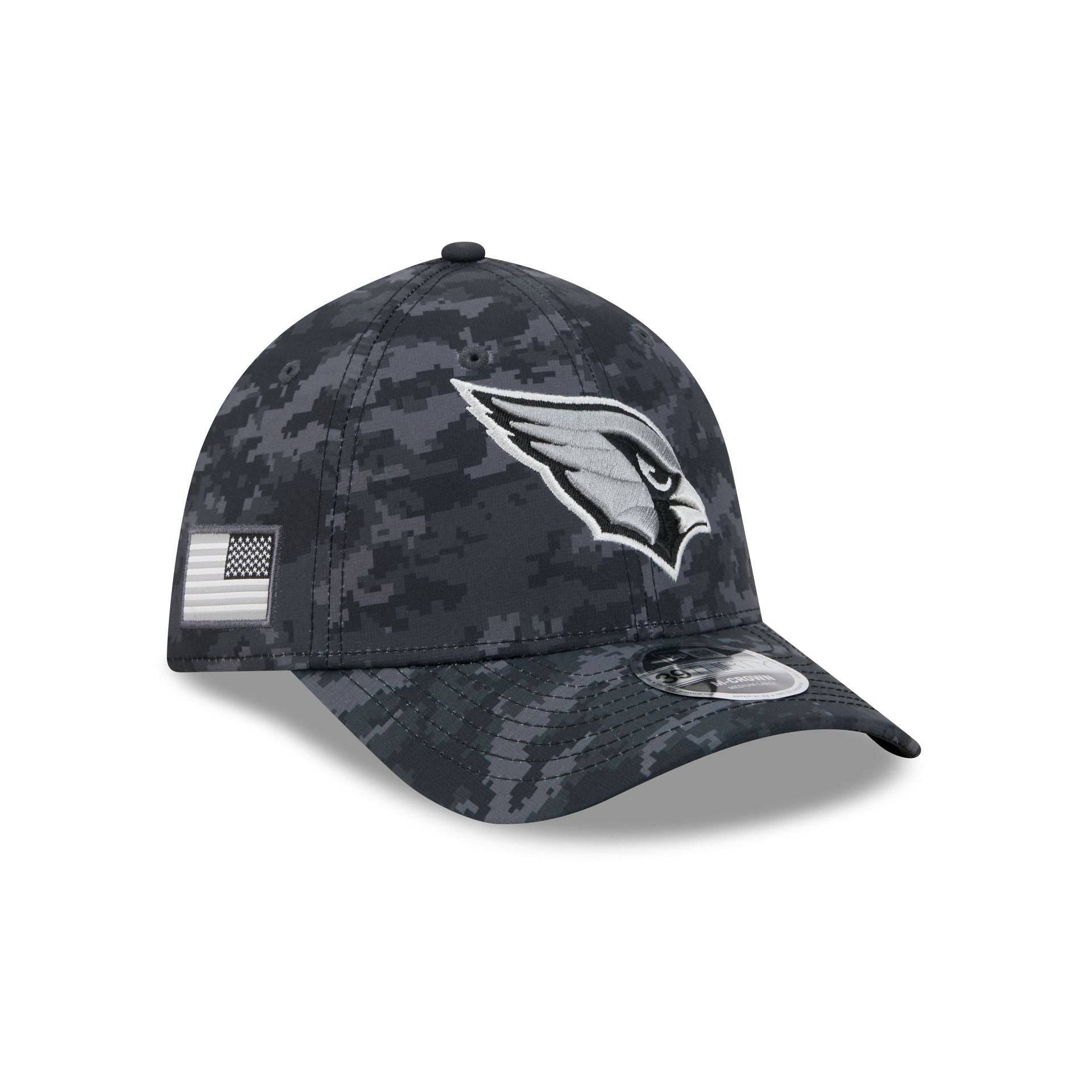 Arizona Cardinals New Era 2026 NFL Salute to Service 39THIRTY Flex Fit Cap Camouflage Schwarz