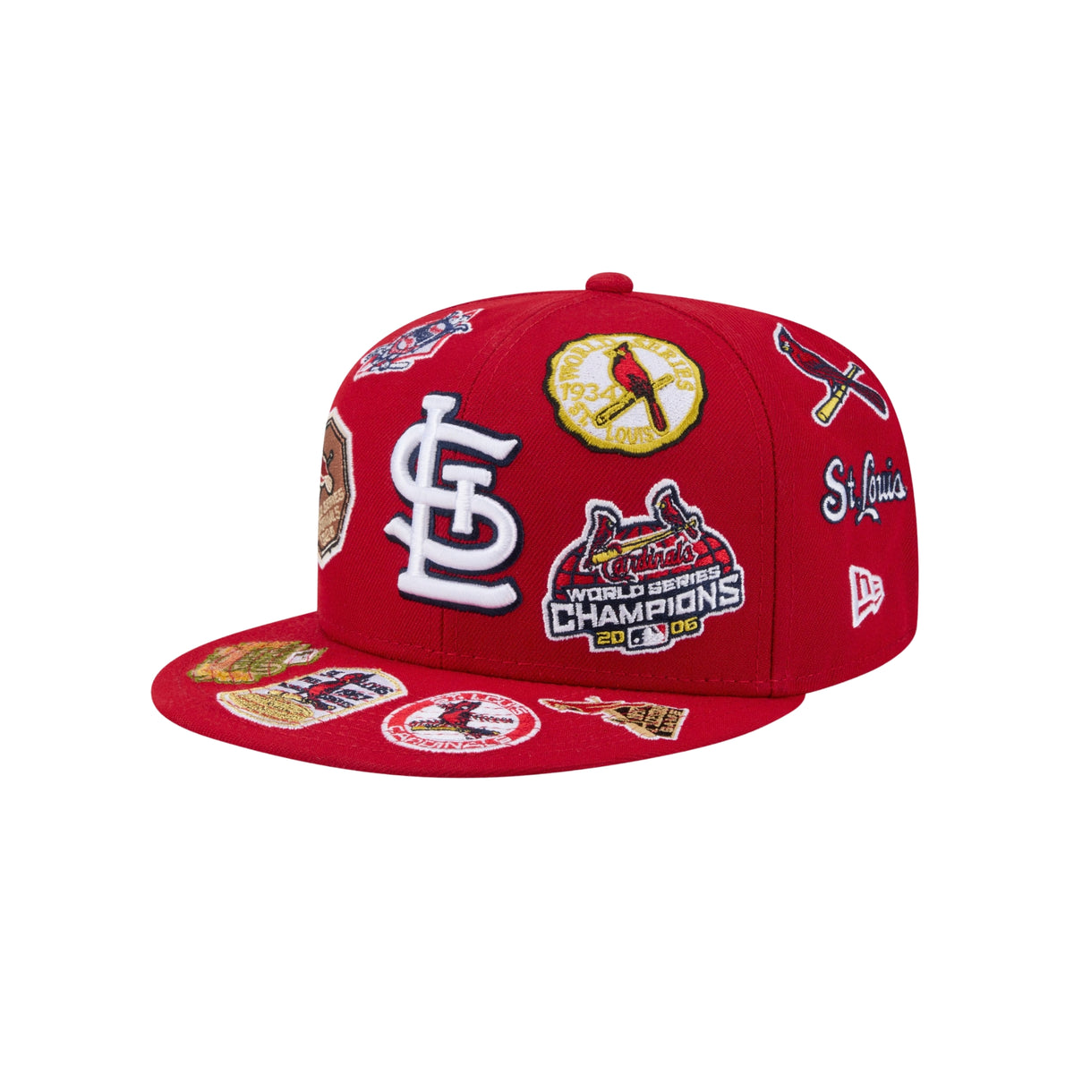 Neue Era St. Louis Cardinals 59FIFTY Cap in Rot mit All-Over-Design, limitierte Edition, sportliche Baseballmütze