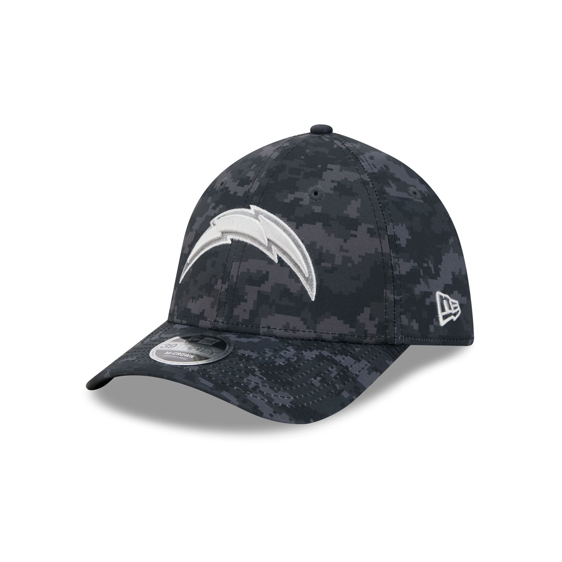 Los Angeles Chargers New Era 2026 NFL Salute to Service 39THIRTY Flex Fit Cap Camouflage Schwarz