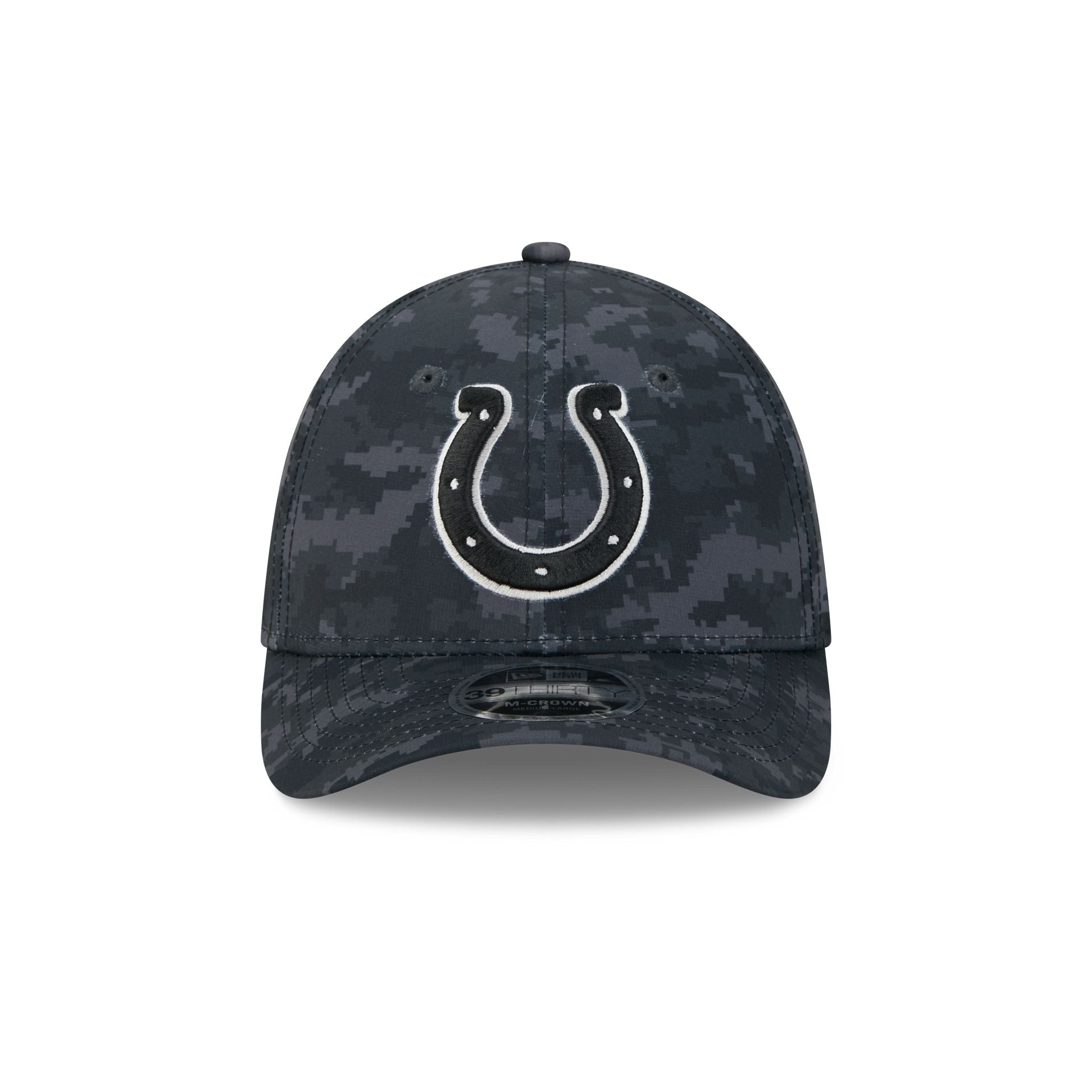 Indianapolis Colts New Era 2026 NFL Salute to Service 39THIRTY Flex Fit Cap Camouflage Schwarz