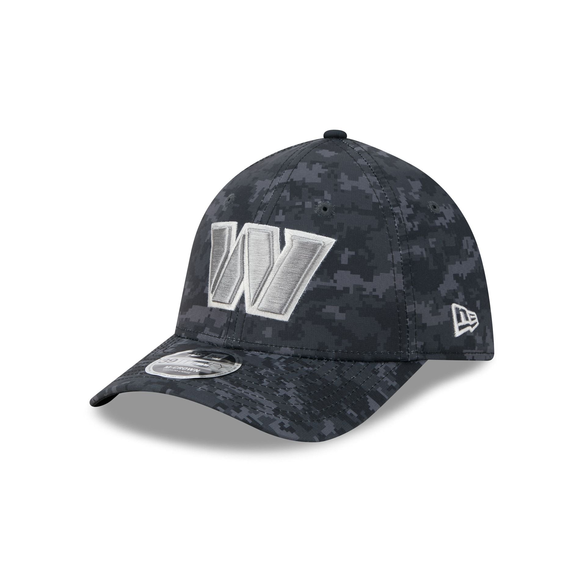 Washington Commanders New Era 2026 NFL Salute to Service 39THIRTY Flex Fit Cap Camouflage Schwarz