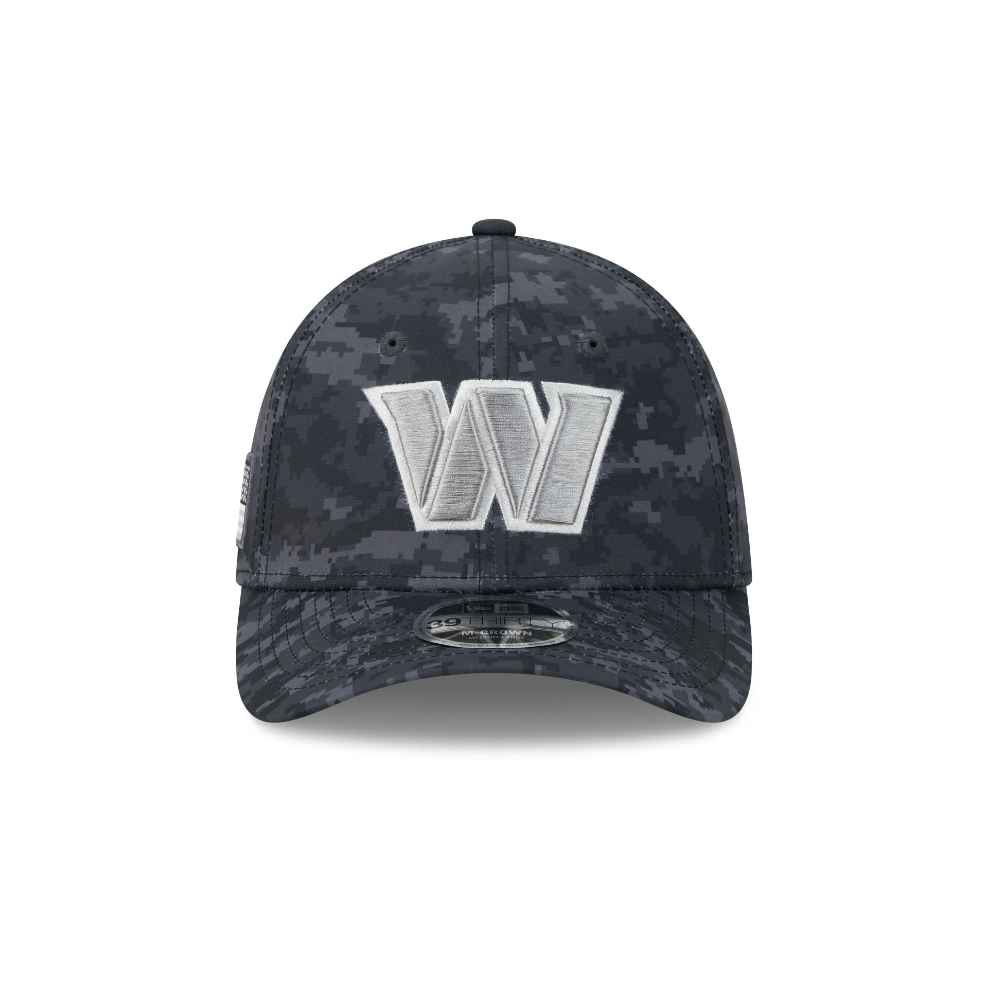 Washington Commanders New Era 2026 NFL Salute to Service 39THIRTY Flex Fit Cap Camouflage Schwarz