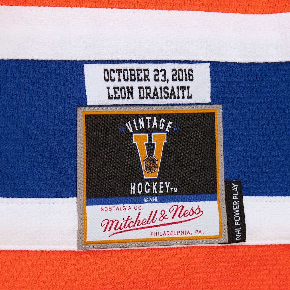 Leon Draisaitl #29 Edmonton Oilers 2015-16 Mitchell & Ness Heritage Premium Power Play NHL Trikot Orange