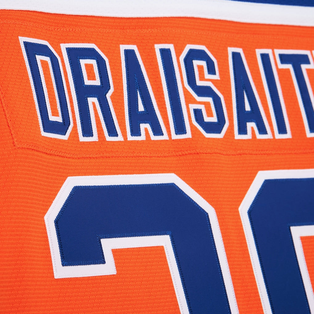 Leon Draisaitl #29 Edmonton Oilers 2015-16 Mitchell & Ness Heritage Premium Power Play NHL Trikot Orange