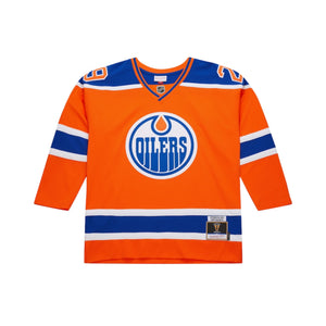 Leon Draisaitl #29 Edmonton Oilers Trikot von Mitchell & Ness, orange, Heritage Premium Power Play, NHL 2015-16.