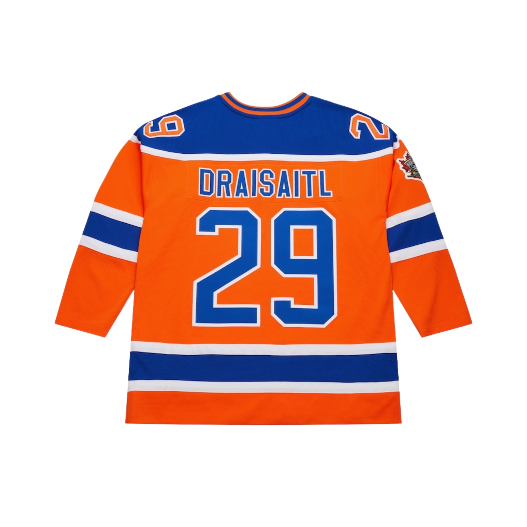 Leon Draisaitl #29 Edmonton Oilers Trikot, Mitchell & Ness Heritage Power Play, orange, 2015-16 NHL, detailreiche Fan-Bekleidung