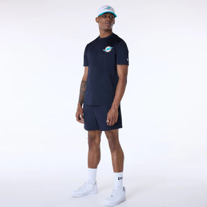 Miami Dolphins New Era GYM Essentials Polyester NFL T-Shirt Navy - STADIUMDREAMS