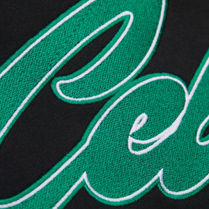 Boston Celtics Mitchell & Ness Backprint Oversweep NBA Crewneck Pullover Schwarz - STADIUMDREAMS