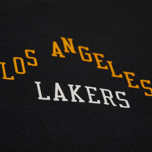 Los Angeles Lakers Mitchell & Ness Backprint Oversweep NBA Crewneck Pullover Schwarz - STADIUMDREAMS