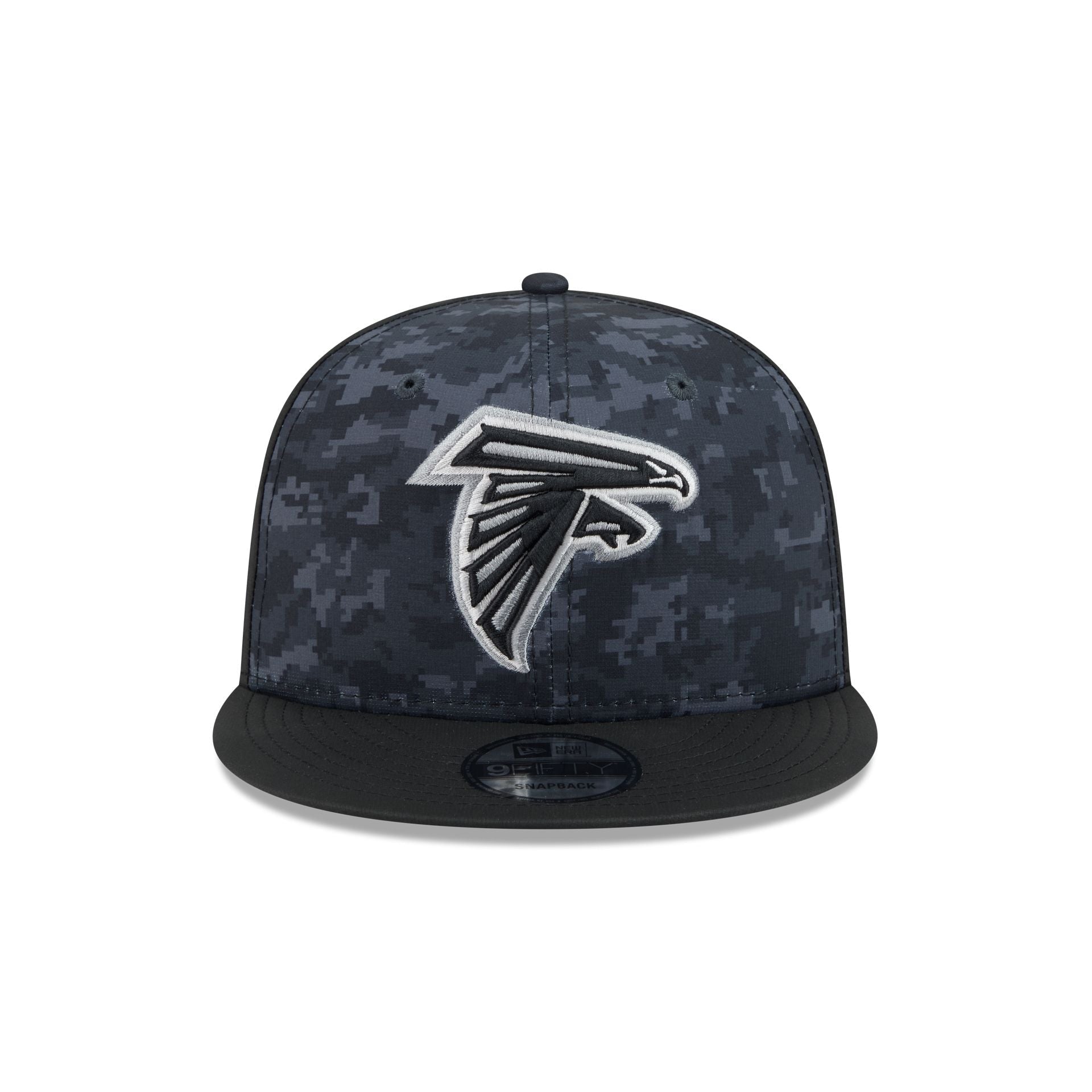 Atlanta Falcons New Era 2026 NFL Salute to Service 9FIFTY Snapback Cap Camouflage Schwarz