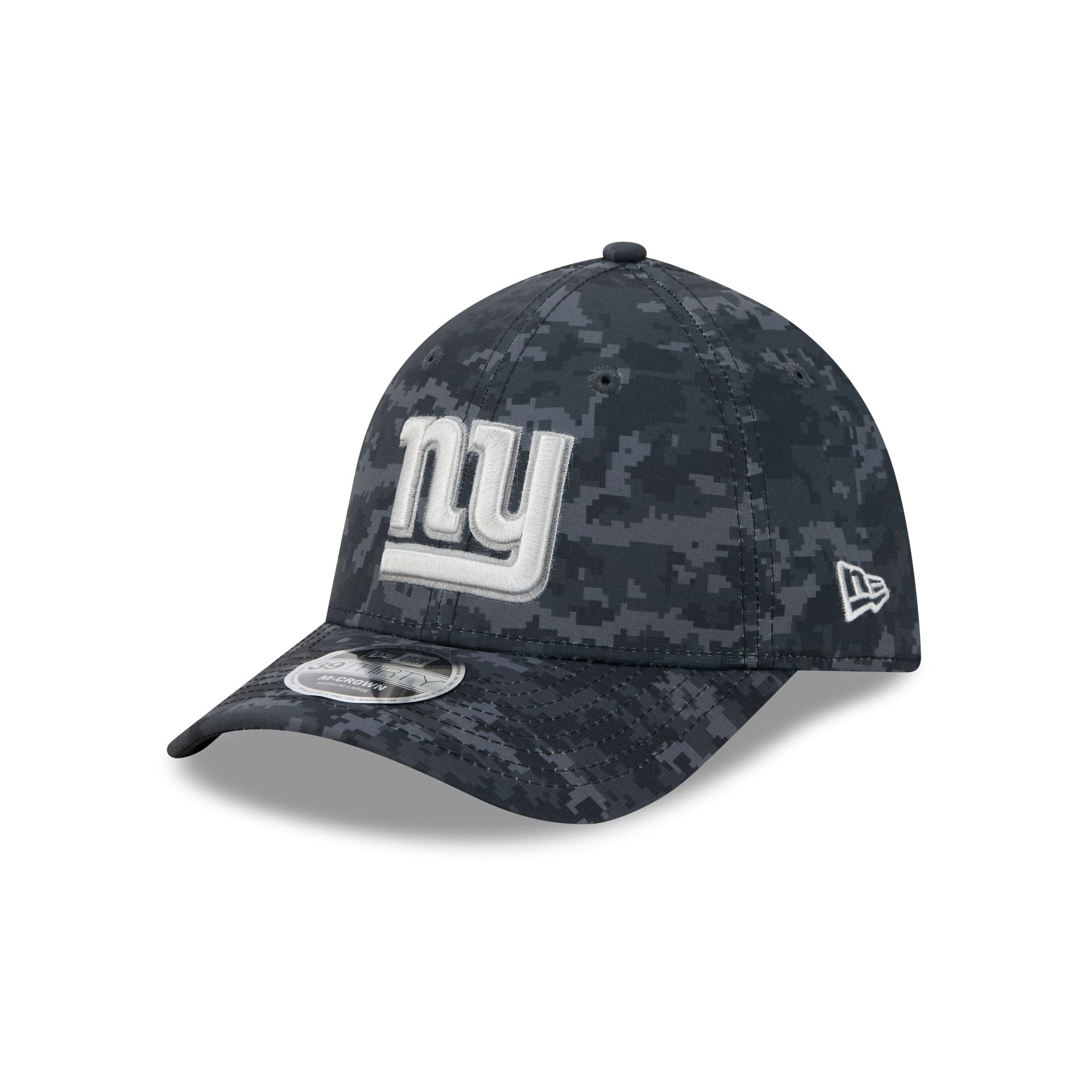 New York Giants New Era 2026 NFL Salute to Service 39THIRTY Flex Fit Cap Camouflage Schwarz
