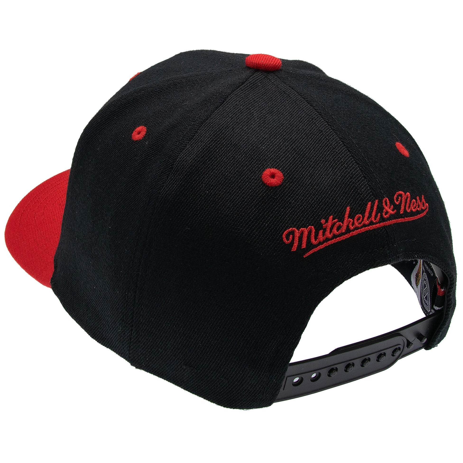 Chicago Blackhawks Mitchell & Ness Team Arch Classic Red Snapback NHL Cap Schwarz