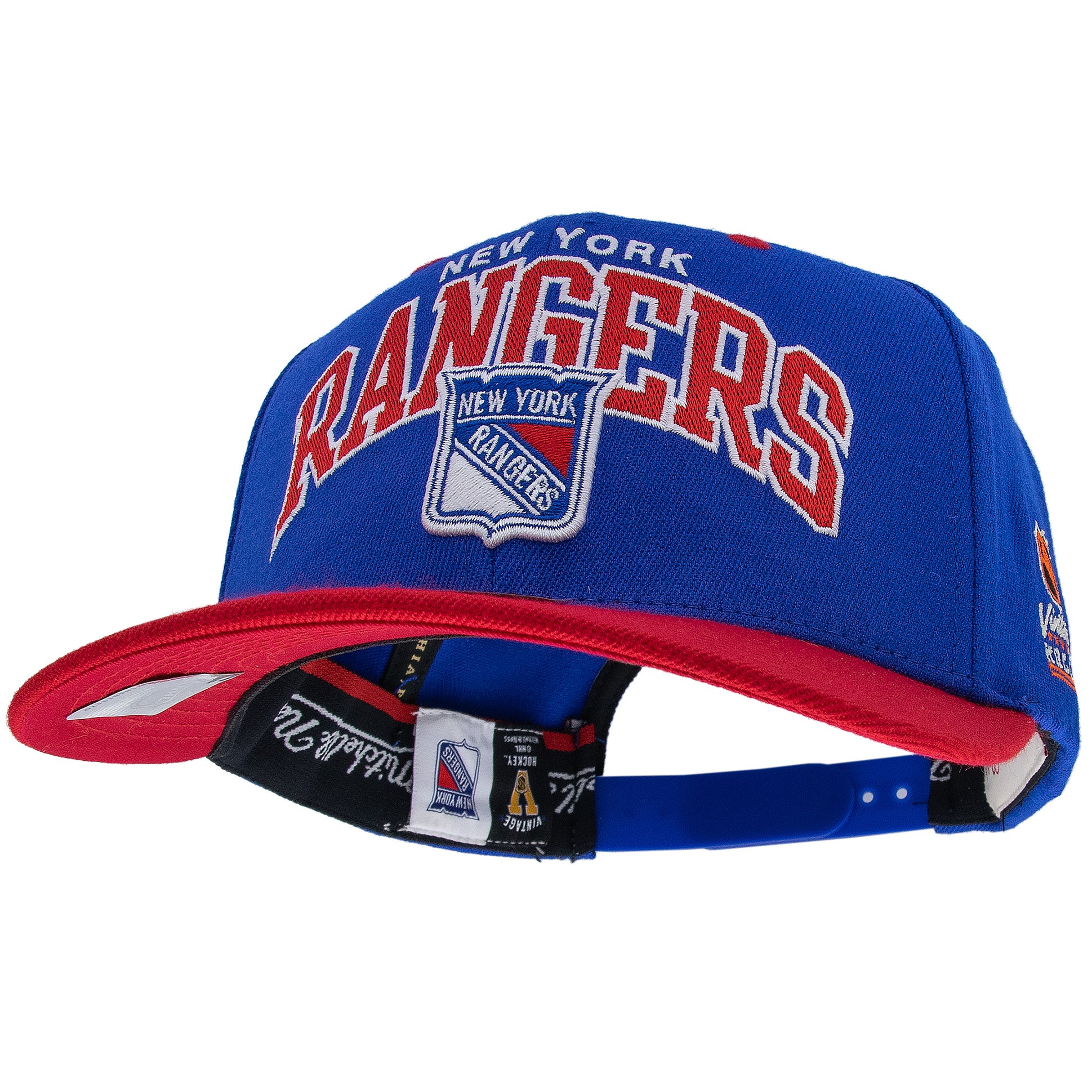 New York Rangers Mitchell & Ness Team Arch Classic Red Snapback NHL Cap Blau