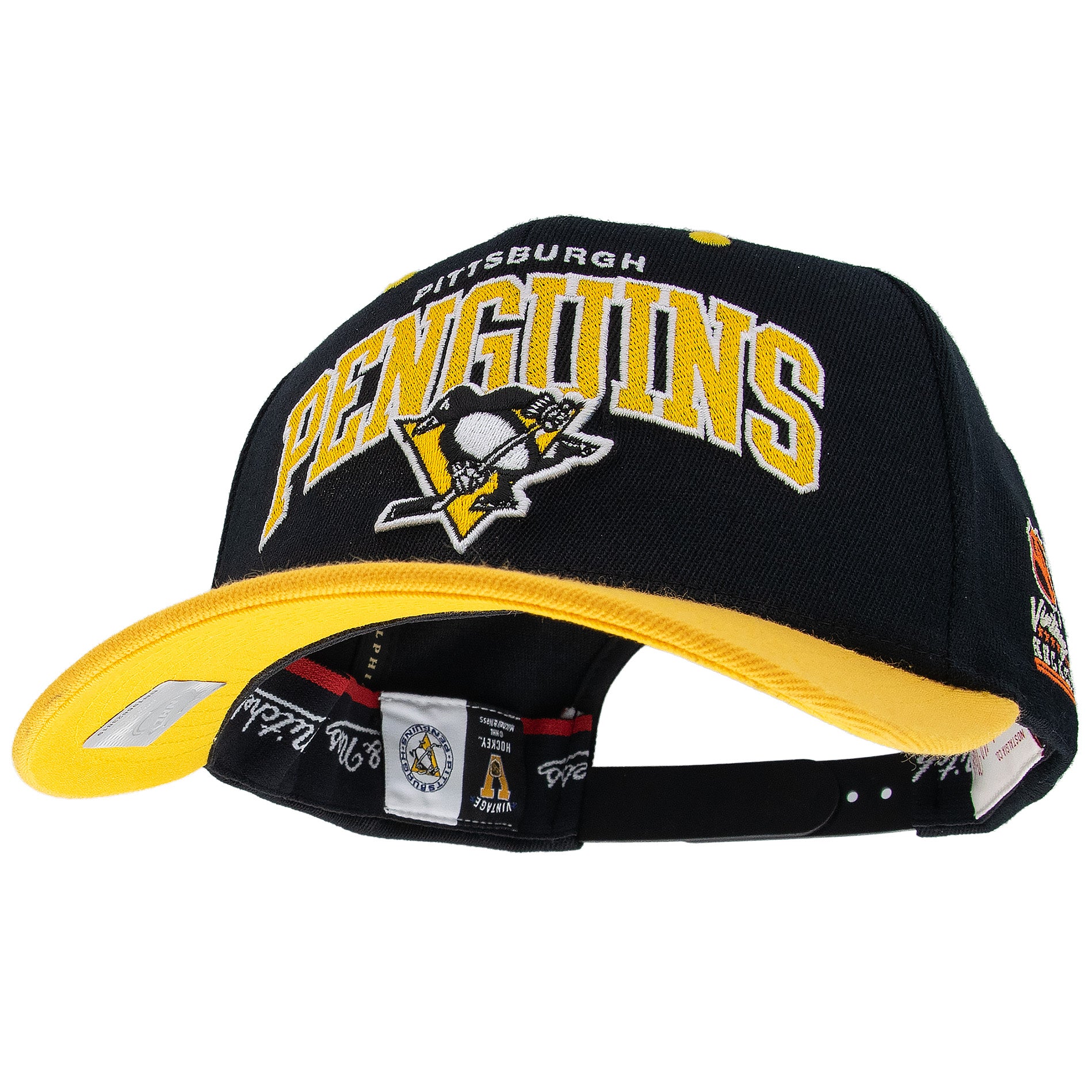 Pittsburgh Penguins Mitchell & Ness Team Arch Classic Red Snapback NHL Cap Schwarz