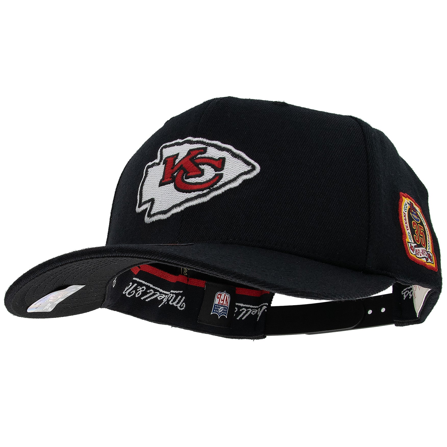 Kansas City Chiefs Mitchell & Ness Blackout Classic Red Snpback NFL Cap Schwarz