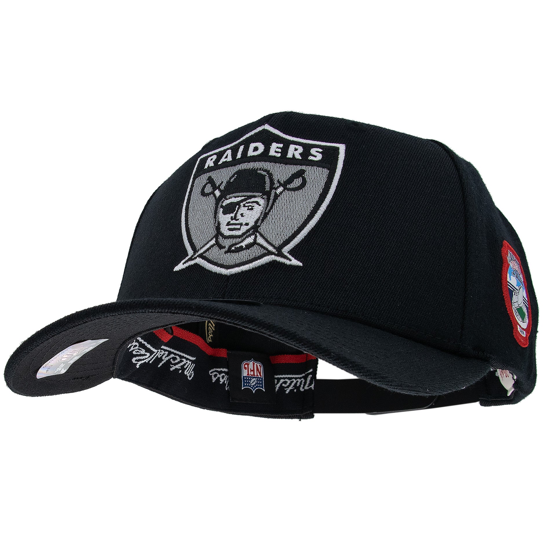 Las Vegas Raiders Mitchell & Ness Blackout Classic Red Snpback NFL Cap Schwarz
