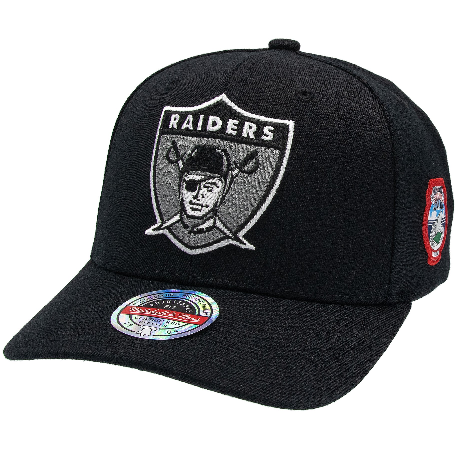 Las Vegas Raiders Mitchell & Ness Blackout Classic Red Snpback NFL Cap Schwarz